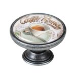 Πομολάκι Επίπλου Vintage Ασημί Αντικέ Φ37 – Caffè Roma