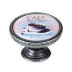 Πομολάκι Επίπλου Vintage Ασημί Αντικέ Φ37 – Café de Paris