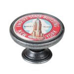 Πομολάκι Επίπλου Vintage Ασημί Αντικέ Φ37 – Empire State Building