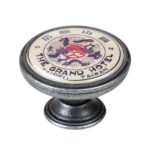 Πομολάκι Επίπλου Vintage Ασημί Αντικέ Φ37 – Grand Hotel Taipei