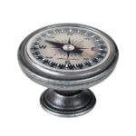 Πομολάκι Επίπλου Vintage Ασημί Αντικέ Φ37 – Compass Aquaglide