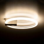 GLOBOSTAR® CINDERELLA 60979 Μοντέρνο Φωτιστικό Οροφής LED 16W 1792lm 360° AC 220-240V IP20 Ρυθμιζόμενο Λευκό CCT με On/Off 2700K/4500K/6000K - Lumileds SMD Chip - Νίκελ Βούρτσας - Μ28.5 x Π28.5 x Υ5cm - 3 Χρόνια Εγγύηση - Image 9