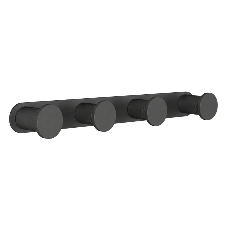 6a1c3fdb7fea1_72-113 Άγκιστρο Τετραπλό - Matt Anthracite, Pam & Co, W24 x D3,5 x H2,5 (cm), 72-113 - Image 1