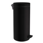 Χαρτοδοχείο 20 Lit, Soft Close - Matt Black, Pam & Co, Ø25 x H55 (cm), 20310-403