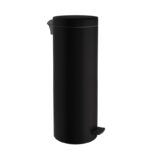 Χαρτοδοχείο 13 Lit, Soft Close - Matt Black, Pam & Co, Ø20 x H55 (cm), 132055-403