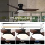 SE LED F100  WINDY BLACK-BROWN FAN 30W SMART WITH CONTROL 100x100x50cm 3000k-6500k 85-265V 2 Y