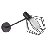 SE21-BL-22-GR1  ADEPT BLACK WALL LAMP BLACK METAL GRID+
