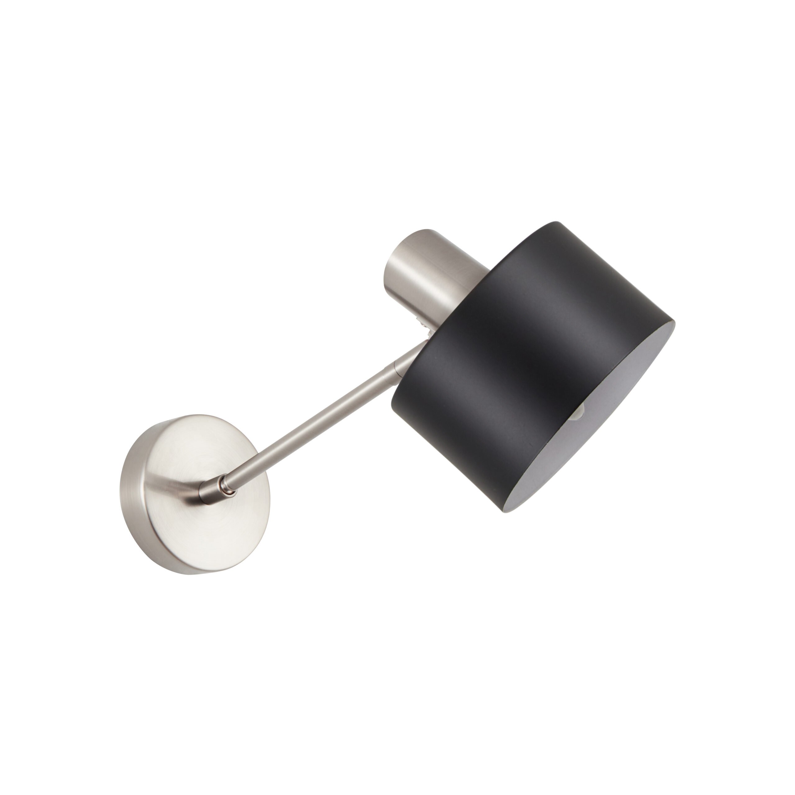 77-8331 SE21-NM-22-MS1 ADEPT WALL LAMP Nickel Matt Wall lamp Black Shade+ - Image 1