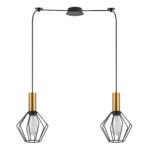 SE21-GM-4-BL2-GR1 ADEPT TUBE Gold Matt Pendant Black Metal Grid+