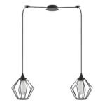 SE21-BL-B10-BL2-GR1 ADEPT PENDANT Black Metal Grid Pendant+