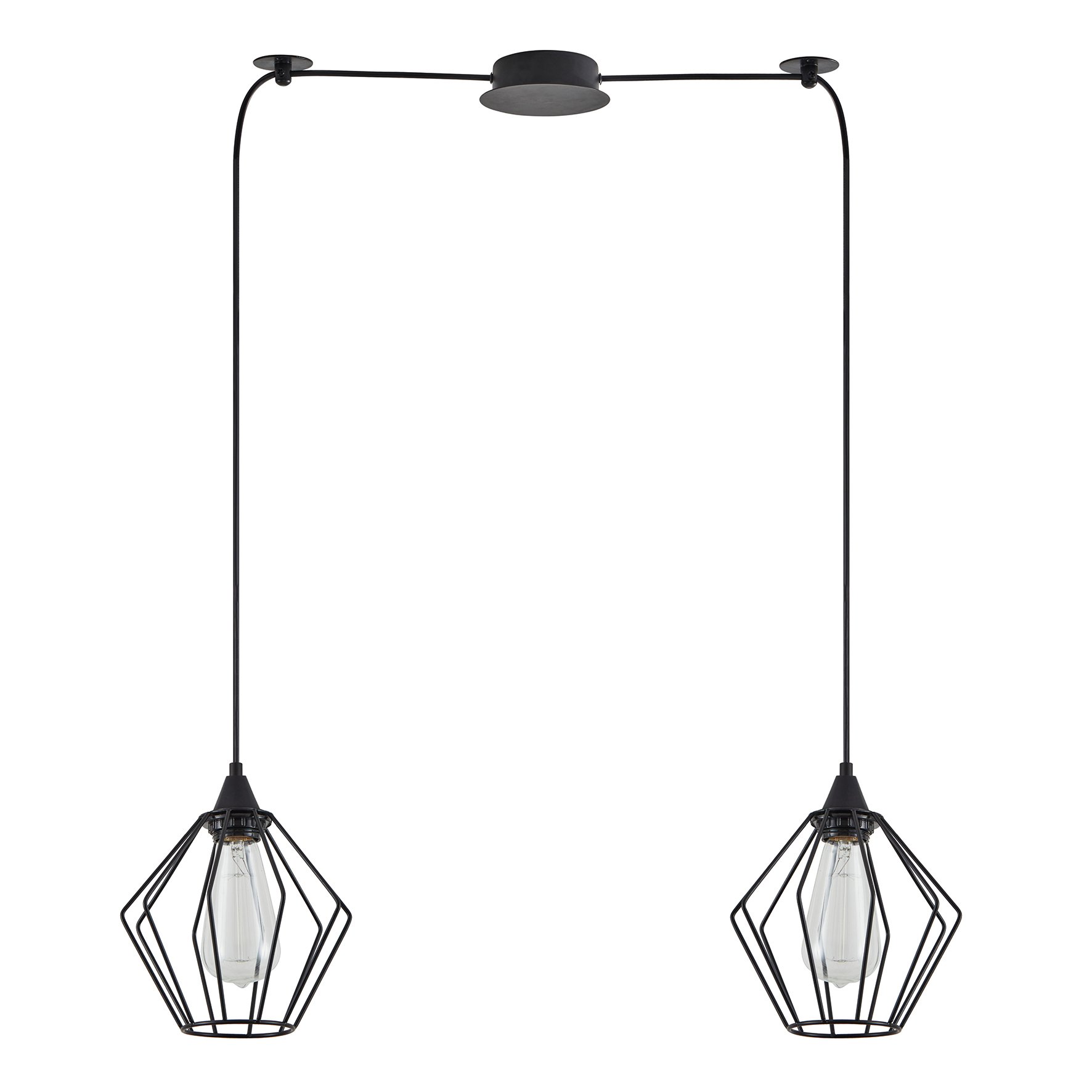 77-8749 SE21-BL-B10-BL2-GR1 ADEPT PENDANT Black Metal Grid Pendant+ - Image 1