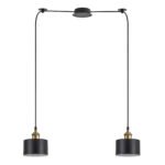 SE21-BR-10-BL2-MS1  MAGNUM BRONZE Black Metal Shade Pendant+