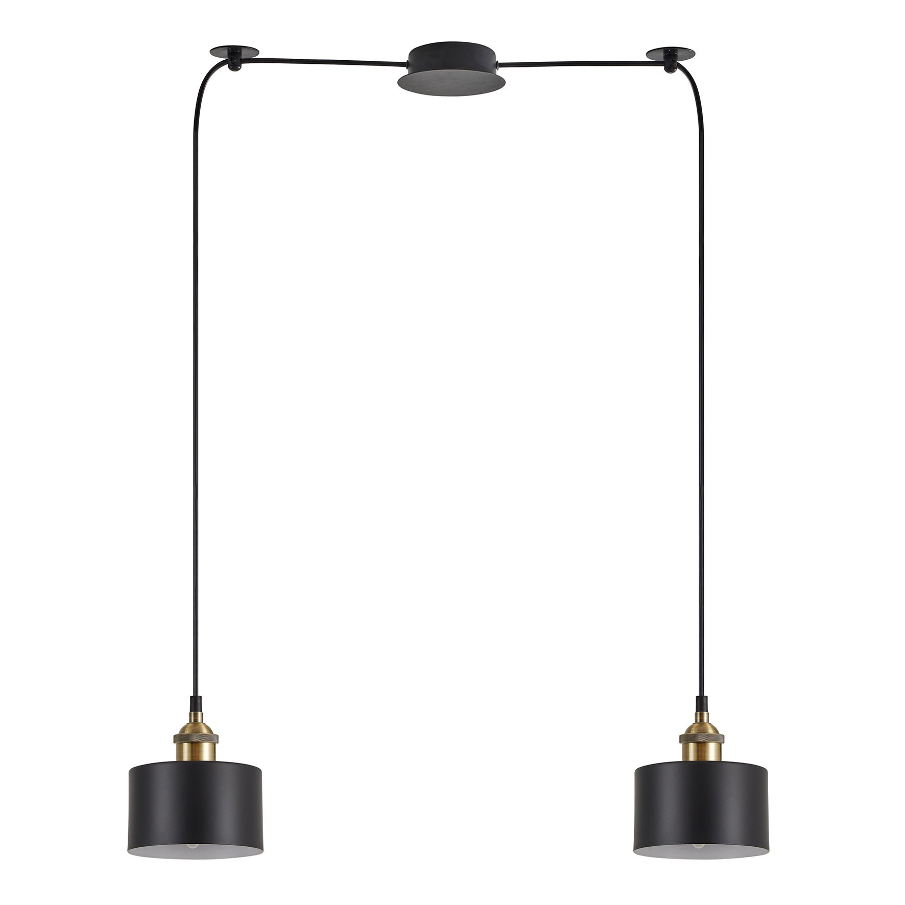 77-8763 SE21-BR-10-BL2-MS1 MAGNUM BRONZE Black Metal Shade Pendant+ - Image 1