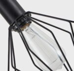 SE21-BL-4-BL2-GR1 ADEPT TUBE Black Pendant Black Metal Grid+ - Image 2