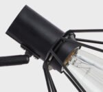 SE21-BL-52-GR1 ADEPT WALL LAMP Black Wall Lamp with Switcher and Black Metal Grid+ - Image 2