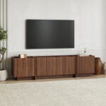 Έπιπλο τηλεόρασης Lowen Megapap χρώμα καρυδί milano 180x35x46,2εκ.