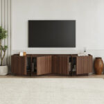 Έπιπλο τηλεόρασης Lowen Megapap χρώμα καρυδί milano 180x35x46,2εκ. - Image 2
