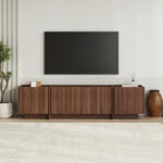 Έπιπλο τηλεόρασης Lowen Megapap χρώμα καρυδί milano 180x35x46,2εκ. - Image 3