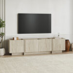 Έπιπλο τηλεόρασης Lowen Megapap χρώμα travertine 180x35x46,2εκ.