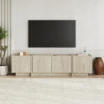 Έπιπλο τηλεόρασης Lowen Megapap χρώμα travertine 180x35x46,2εκ. - Image 3