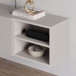 Έπιπλο τηλεόρασης επιτοίχιο Conrad Megapap χρώμα sandstone 140x35x38εκ. - Image 2