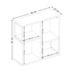 Βιβλιοθήκη Bolton Megapap χρώμα ανοιχτό καρυδί 62x22x62εκ. - Image 5