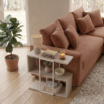 Τραπεζάκι βοηθητικό Homia Megapap χρώμα sandstone 56x25x56,5εκ. - Image 2