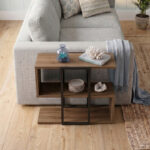 Τραπεζάκι βοηθητικό Homia Megapap χρώμα καρυδί Ud 56x25x56,5εκ. - Image 2