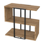Τραπεζάκι βοηθητικό Homia Megapap χρώμα καρυδί Ud 56x25x56,5εκ. - Image 4