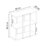 Τραπεζάκι βοηθητικό Homia Megapap χρώμα καρυδί Ud 56x25x56,5εκ. - Image 5