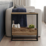 Τραπεζάκι βοηθητικό Lido Megapap χρώμα καρυδί Ud 60x22x62εκ. - Image 2