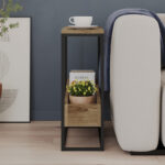 Τραπεζάκι βοηθητικό Lido Megapap χρώμα καρυδί Ud 60x22x62εκ. - Image 3