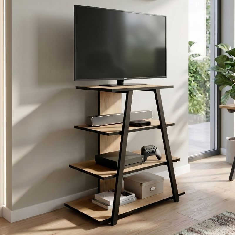 GP037-03062-0 Έπιπλο τηλεόρασης Lyno Megapap χρώμα sapphire oak 70,4x54x80εκ. - Image 1
