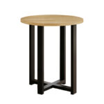 Τραπεζάκι βοηθητικό Mesa Megapap χρώμα sapphire oak Ø45x50εκ. - Image 3