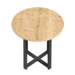 Τραπεζάκι βοηθητικό Mesa Megapap χρώμα sapphire oak Ø45x50εκ. - Image 4