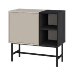 Μπουφές Mona Megapap χρώμα sandstone - black wood 81x40x80εκ. - Image 6