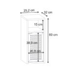 Κομοδίνο Inca Megapap χρώμα light oak 25,2x32x60εκ. - Image 7