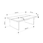 Τραπεζάκι σαλονιού Loana Megapap χρώμα καρυδί Ud 120x70x40εκ. - Image 7