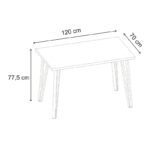 Τραπέζι Xana Megapap χρώμα black wood 120x70x77,5εκ. - Image 4