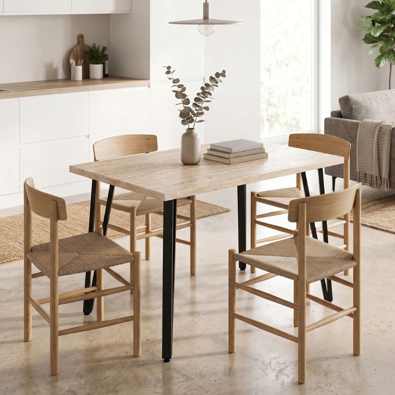 GP037-03154-0 Τραπέζι Xana Megapap χρώμα travertine 120x70x77,5εκ. - Image 1