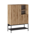Μπουφές Amira Megapap χρώμα καρυδί Ud - black wood 90x40x125εκ. - Image 6