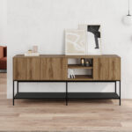 Μπουφές Amira Megapap χρώμα καρυδί Ud - black wood 180x40x80εκ. - Image 3