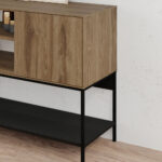 Μπουφές Amira Megapap χρώμα καρυδί Ud - black wood 180x40x80εκ. - Image 4