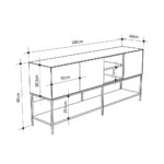 Μπουφές Amira Megapap χρώμα καρυδί Ud - black wood 180x40x80εκ. - Image 7