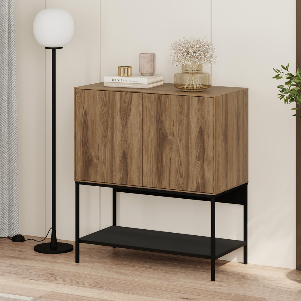 GP037-03191-0 Μπουφές Amira Megapap χρώμα καρυδί Ud - black wood 80x40x90εκ. - Image 1