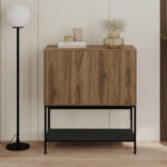 Μπουφές Amira Megapap χρώμα καρυδί Ud - black wood 80x40x90εκ. - Image 3