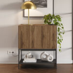 Μπουφές Amira Megapap χρώμα καρυδί Ud - black wood 80x40x90εκ. - Image 5