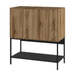 Μπουφές Amira Megapap χρώμα καρυδί Ud - black wood 80x40x90εκ. - Image 6