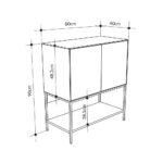 Μπουφές Amira Megapap χρώμα καρυδί Ud - black wood 80x40x90εκ. - Image 7