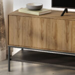 Έπιπλο τηλεόρασης Amira Megapap χρώμα καρυδί Ud - black wood 180x35x55εκ. - Image 4
